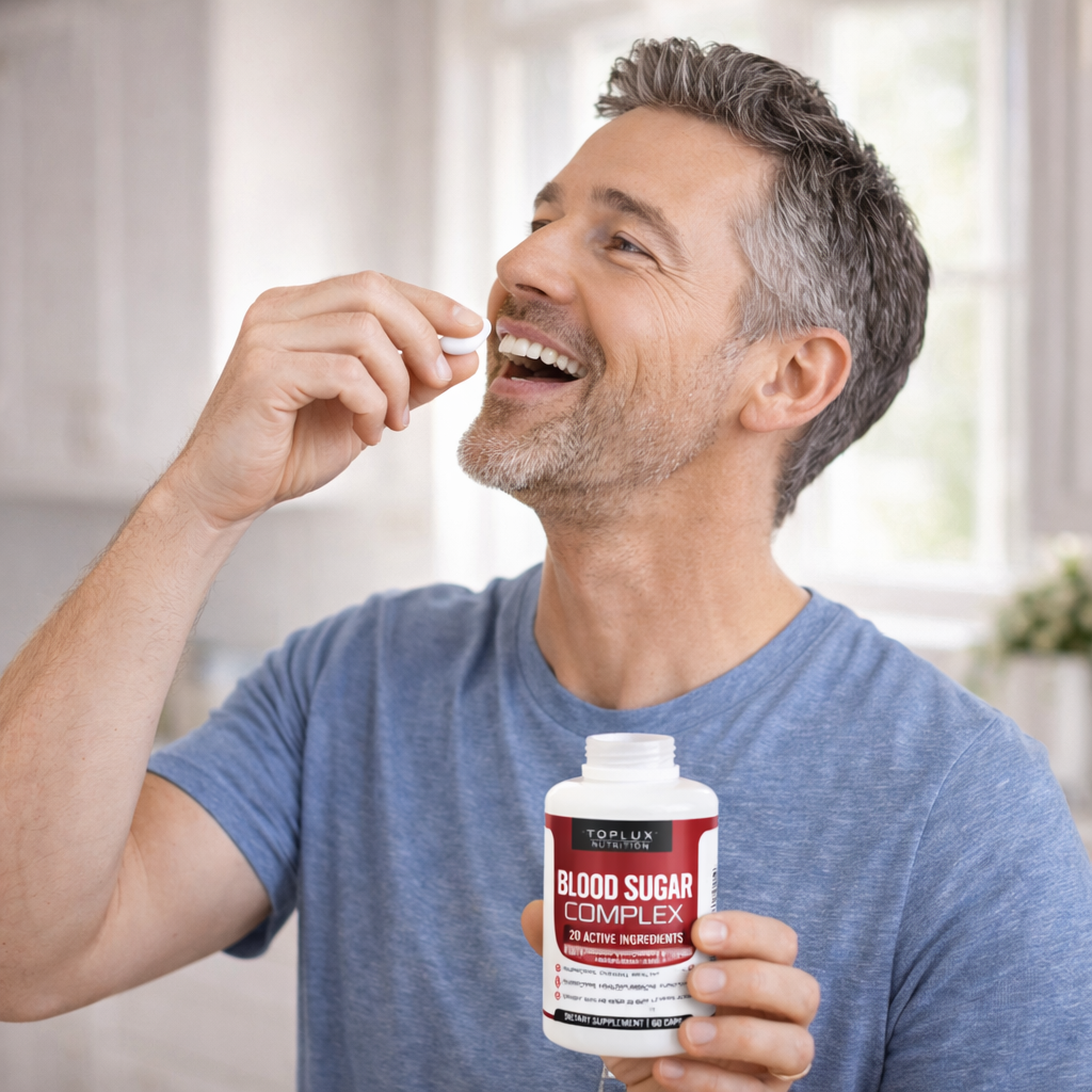Toplux Blood Sugar Complex: Fórmula diaria para equilibrio corporal