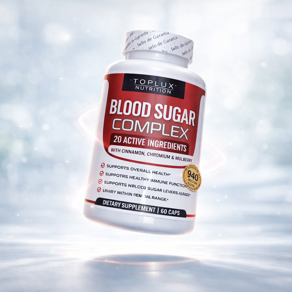 Toplux Blood Sugar Complex: Fórmula diaria para equilibrio corporal