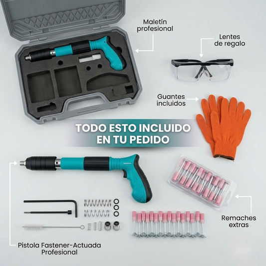 RivetMax: Pistola Remachadora Profesional de Alta Potencia que Une Metal, Plástico y Láminas con Precisión y Máxima Resistencia sin Necesidad de Electricidad