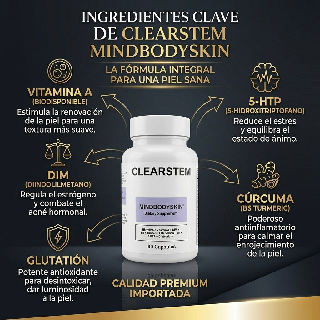 CLEARSTEM: Cápsulas Anti Acné Hormonal Suplemento #1 de EE.UU